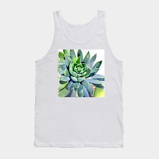 Watercolor succulent Tank Top